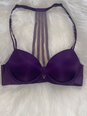 Victoria's Secret Purple Strappy Racerback Push-Up Bra